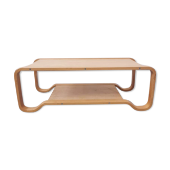 Large light wooden coffee table
