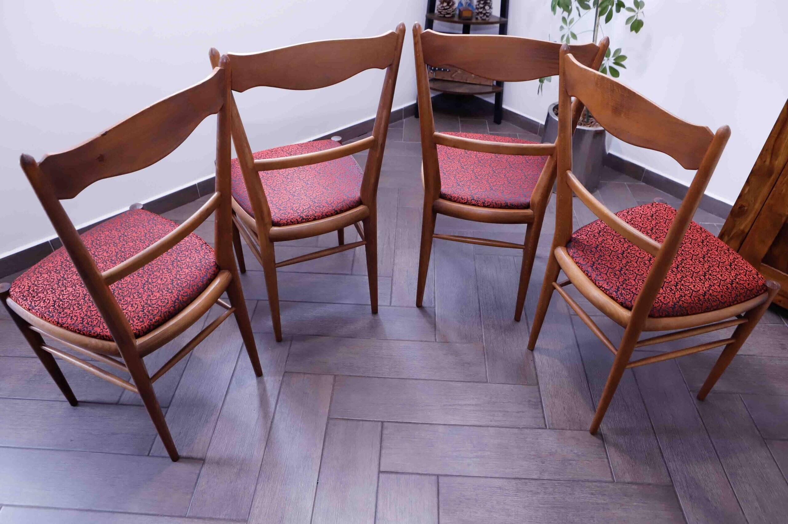 Set of retro dining chairs – Dřevotvar Jablonné nad Orlicí
