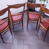 Set of retro dining chairs – Dřevotvar Jablonné nad Orlicí