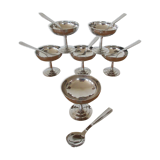 Vintage stainless steel ice cream service Letang and Remy