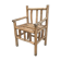 Fauteuil art-populaire en bois brut, circa 1950