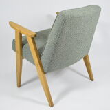 Vintage original armchair model 366, Poland, 1960s, green