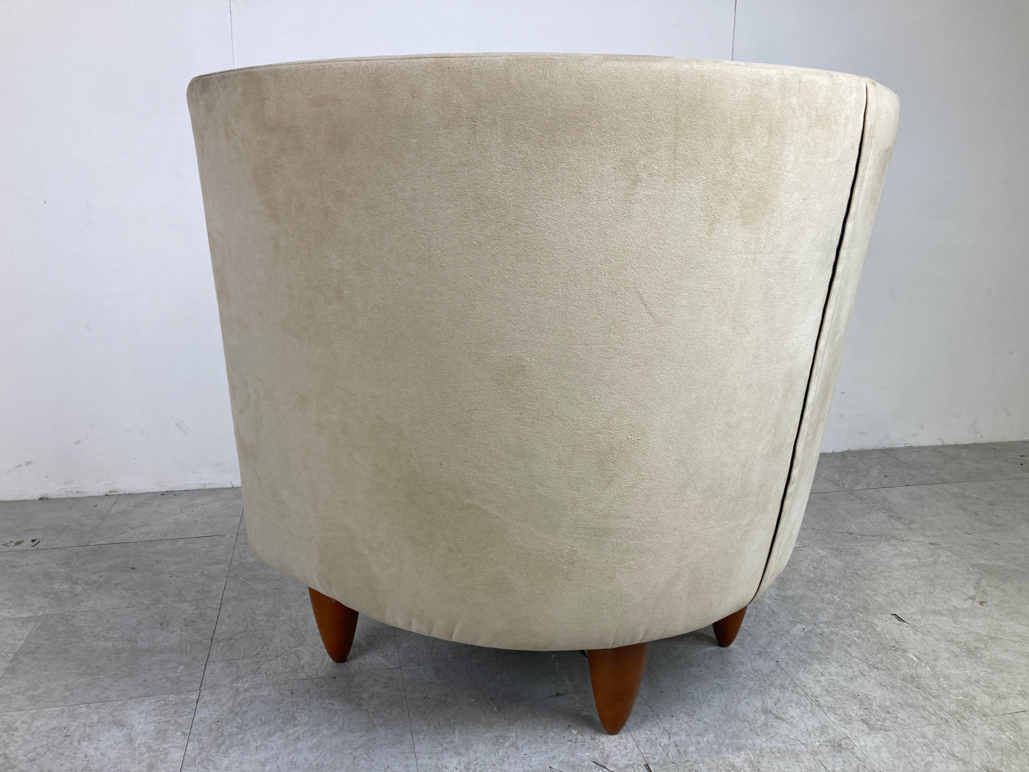 Fauteuil vintage à dossier haut par Ligne Roset, années 1990.