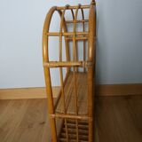 Rattan and wicker wall or floor shelf