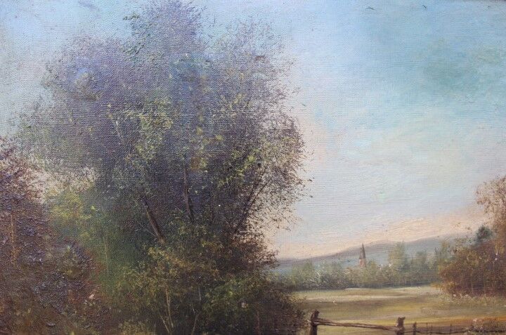 Oil on canvas Landscape nineteenth century