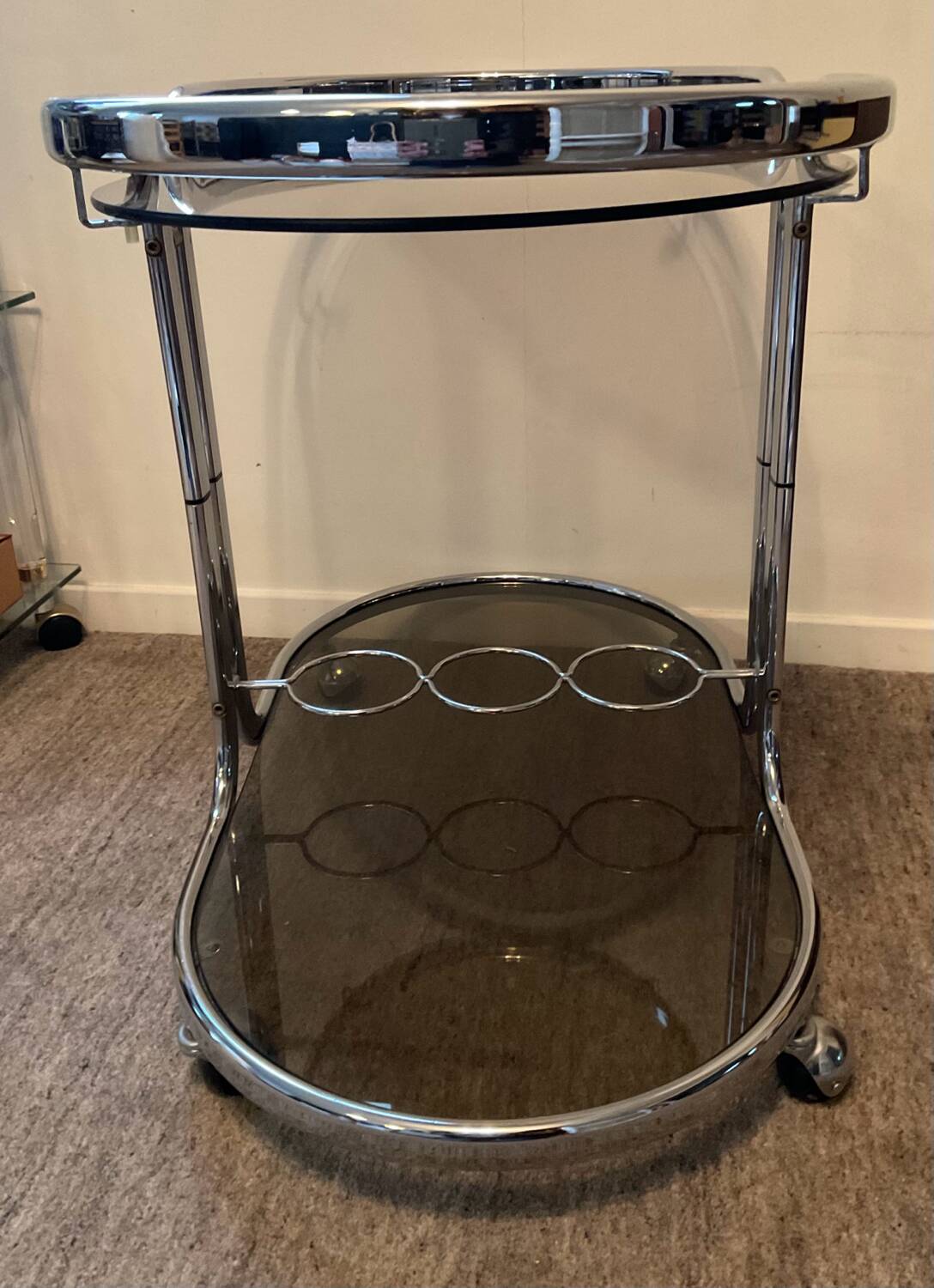70s bar trolley on wheels