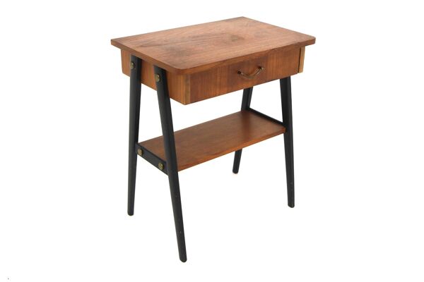 Table de chevet scandinave en teck, Suède, 1950