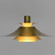 Brass colored aluminium pendant light Typ 1033-P by Benny Frandsen for Frandsen A/S. Denmark 1970s.