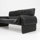 Iconic black leather DS-2011 sofa by De Sede, Switzerland ca. 1980