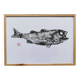 Framed art print, "Gyotaku of a bar"