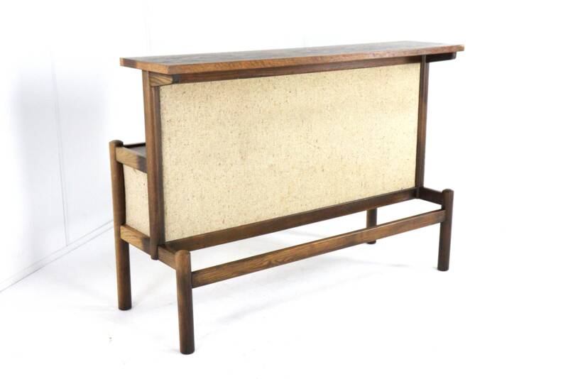 1970's home bar with 2 stools - vintage danish design mid century modern