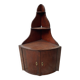 19th century mahogany corner wall shelf