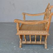 Chinese dignitary armchair in patinated oak