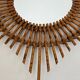 Rattan mirror in the shape of a star.