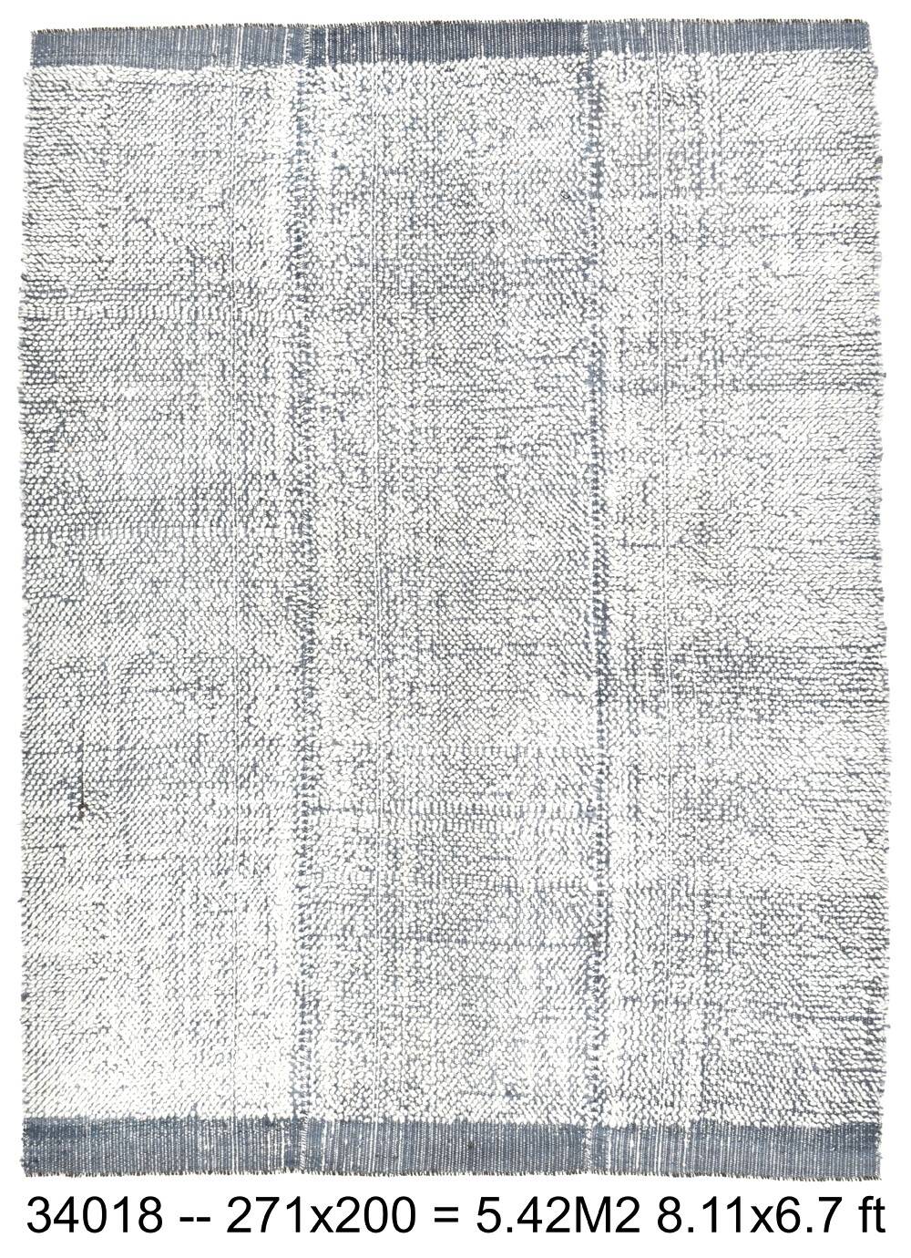 7x9 Blue White Modern Vintage Rug, 200x271Cm SK 34018 FREE SHIPPING