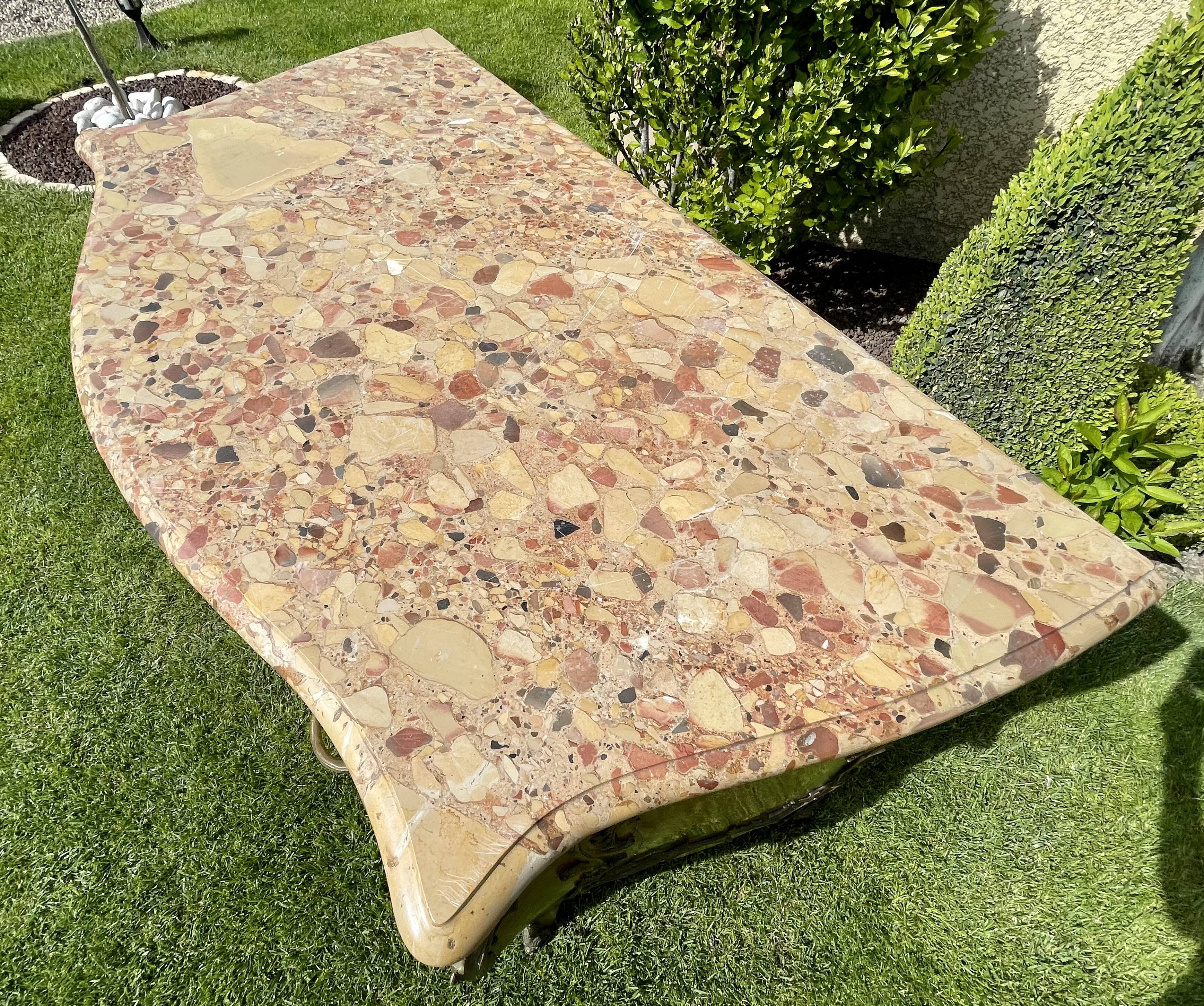 Chest of drawers marquetry & bronze style Louis XV