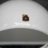 Space Age Ball Shaped Weighted White Ceramic Table Mirror