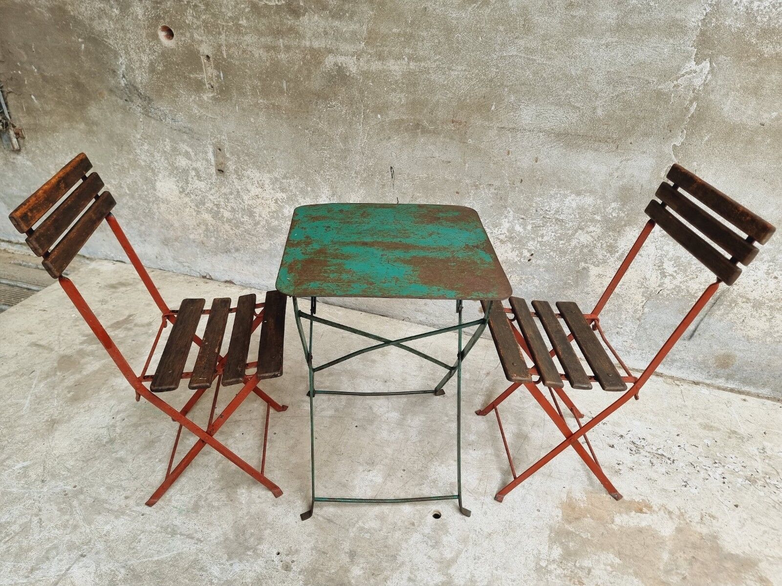 Antique bistro set folding garden set