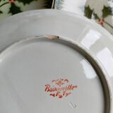 Rares assiettes Badonviller décor houx