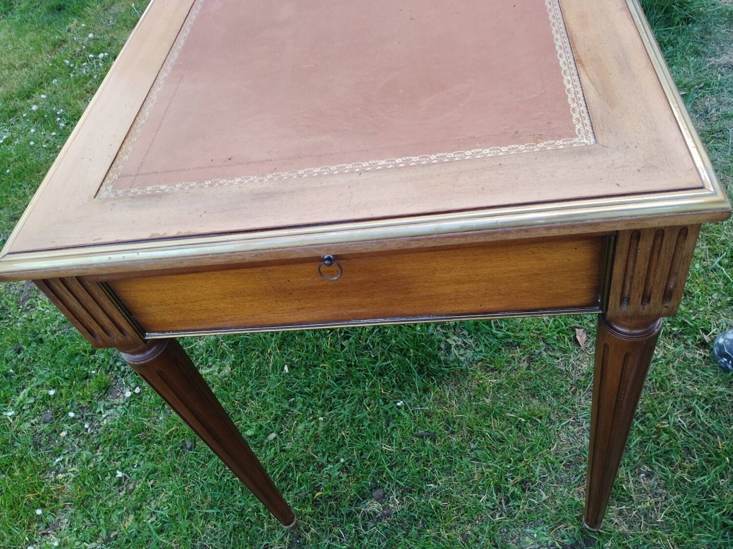 Antique Louis XVI style desk with drawers