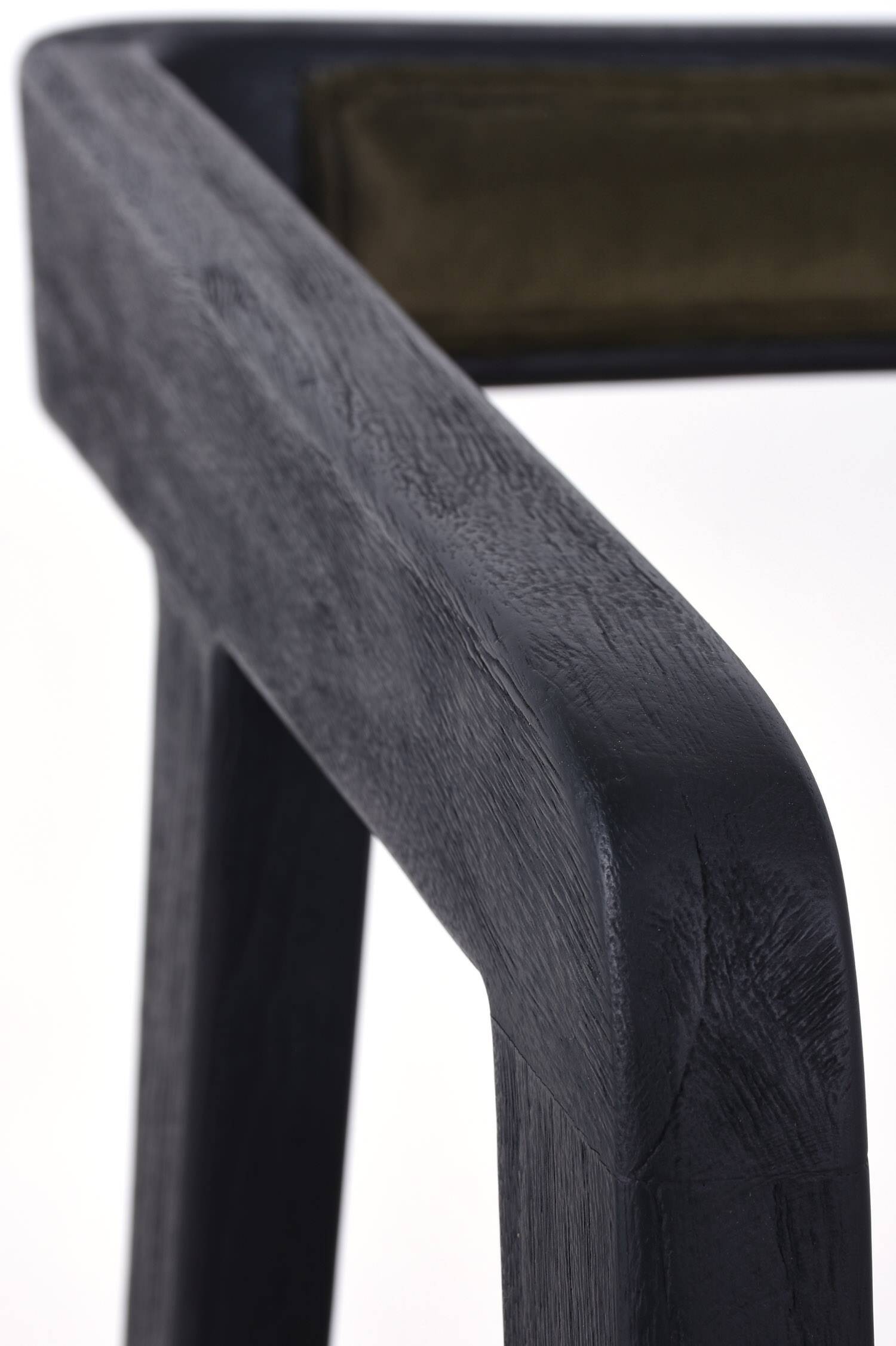 Pair of burnt wood chairs