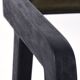 Pair of burnt wood chairs