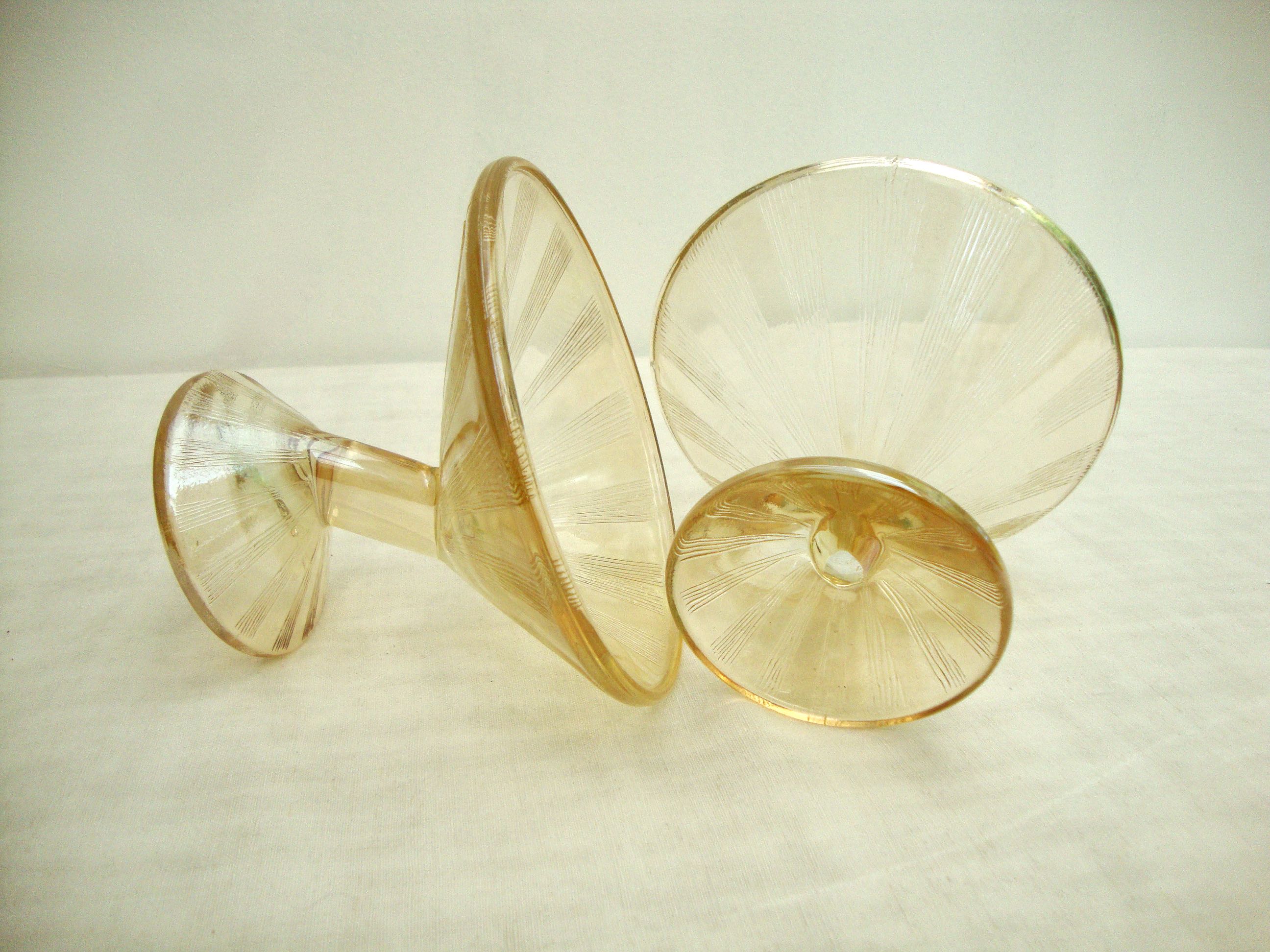 Set of 6 art deco dessert cuts