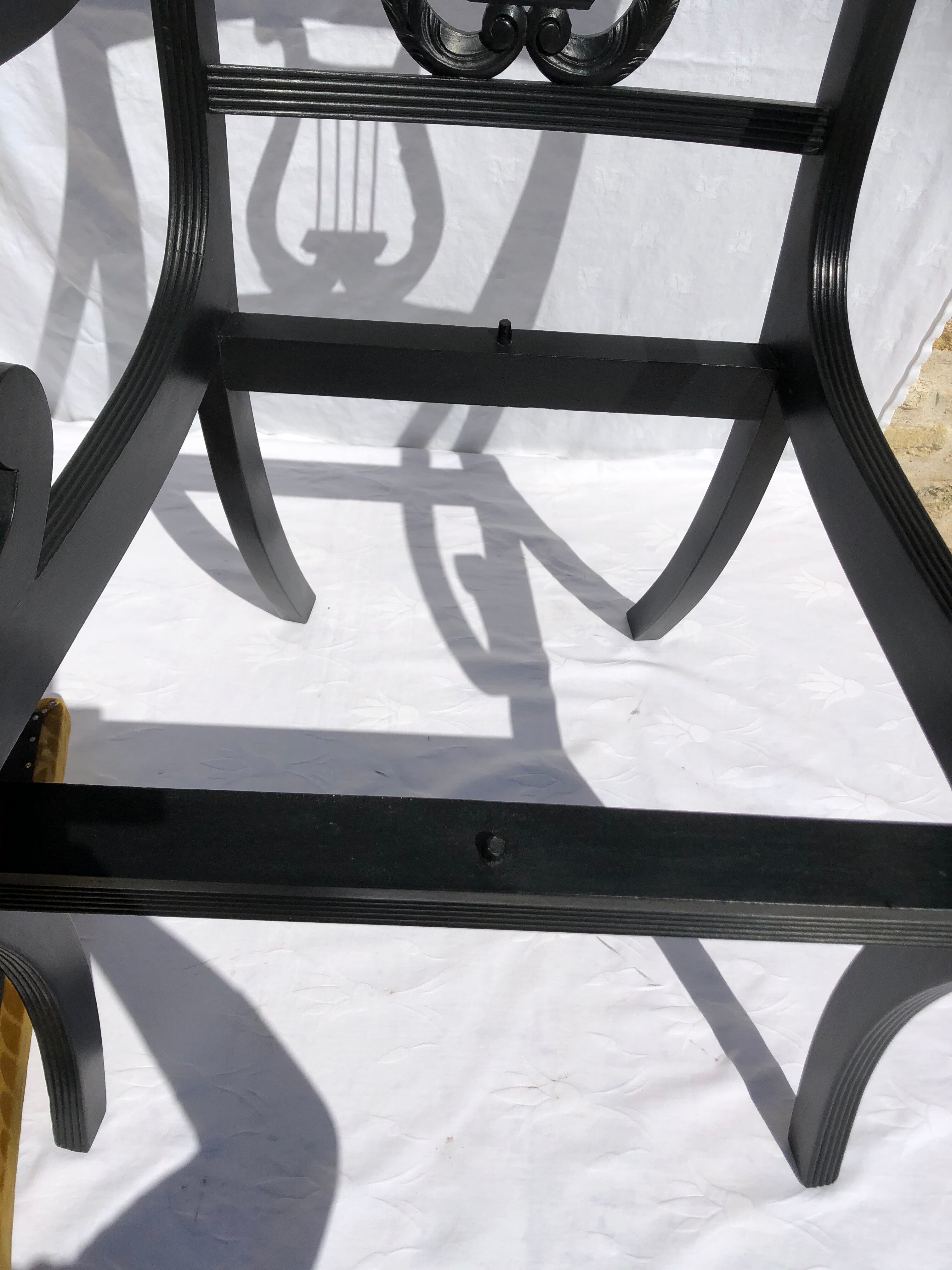 Old black desk chair