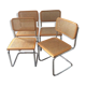 Lot of 4 chairs Marcel Breuer Cesca B32
