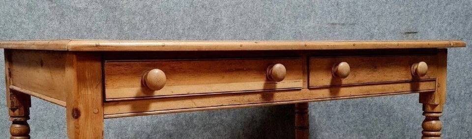 Napoleon III period center desk in light wood