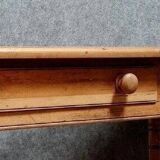 Napoleon III period center desk in light wood