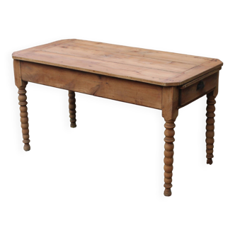 Table ancienne en bois massif – style rustique / campagne chic / ferme
