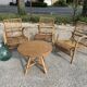 Lot de 3 fauteuils rotin Wengler