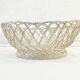 Braided Silver Metal Bread Basket
