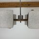 Lustre scandinave perspex et bois, 4 feux