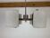 Lustre scandinave perspex et bois, 4 feux
