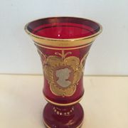 Small colored glass vase