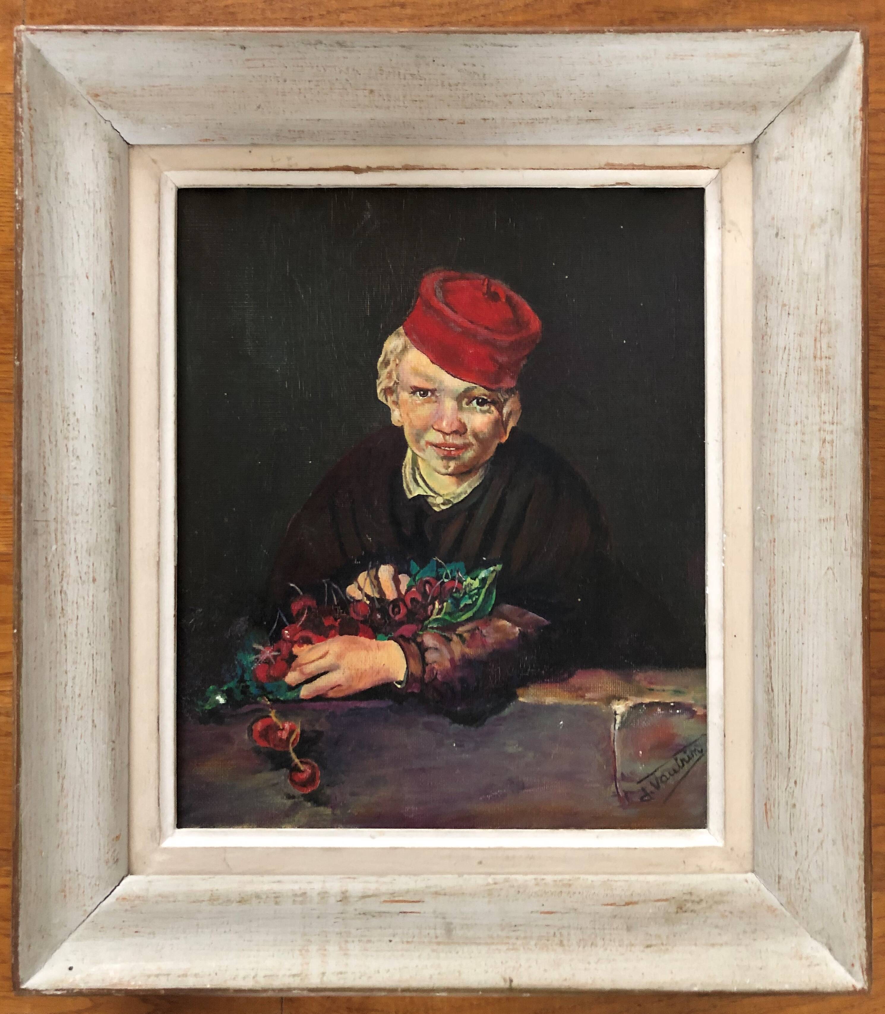 Oil on canvas: The Cherry Boy