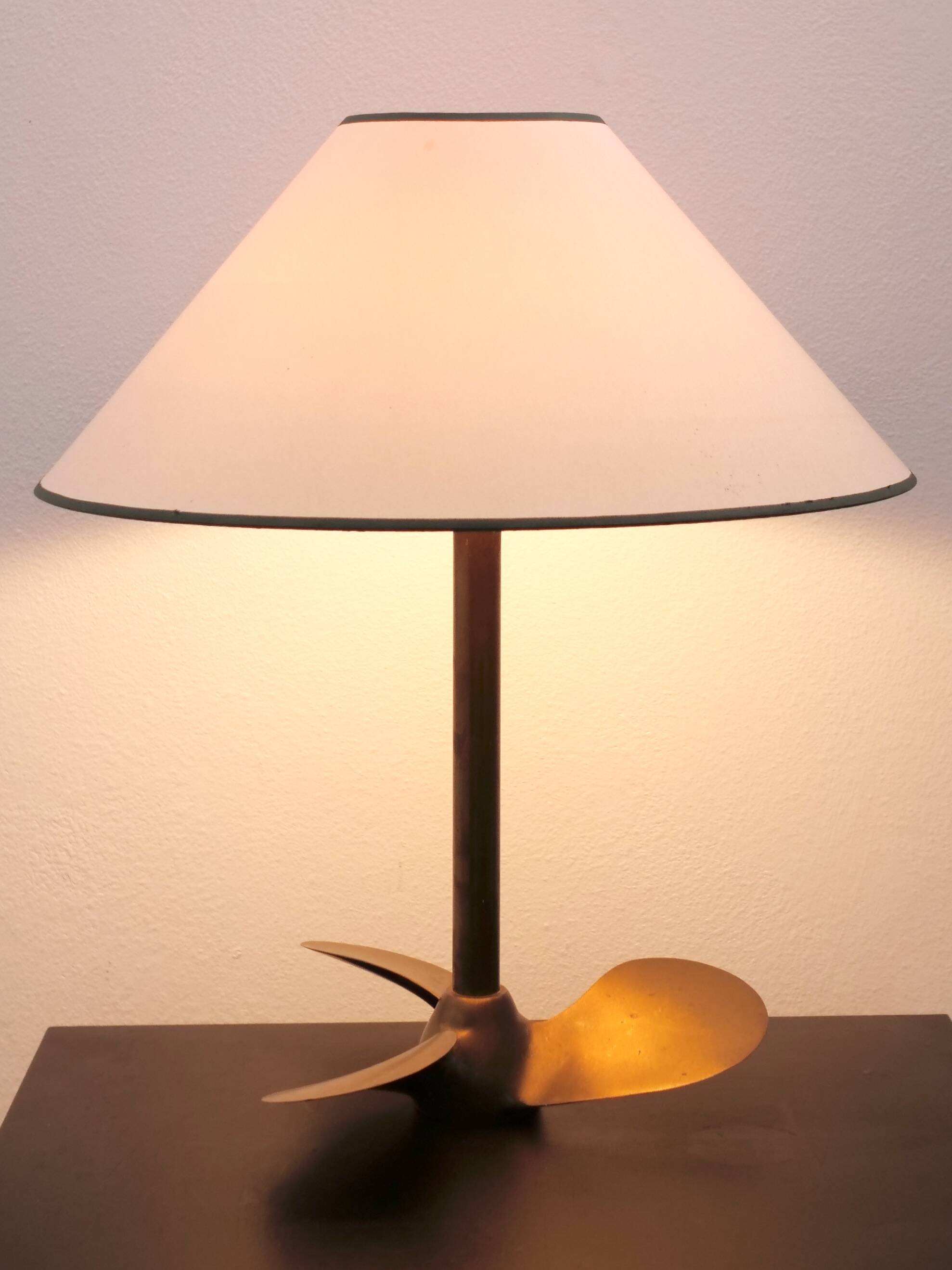 Solid brass helix lamp