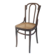 Bistro chair in curved wood and canework - early 20th century