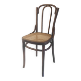 Chaise bistrot en bois courbé et cannage - début XXéme