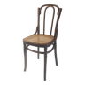 Chaise bistrot en bois courbé et cannage - début XXéme