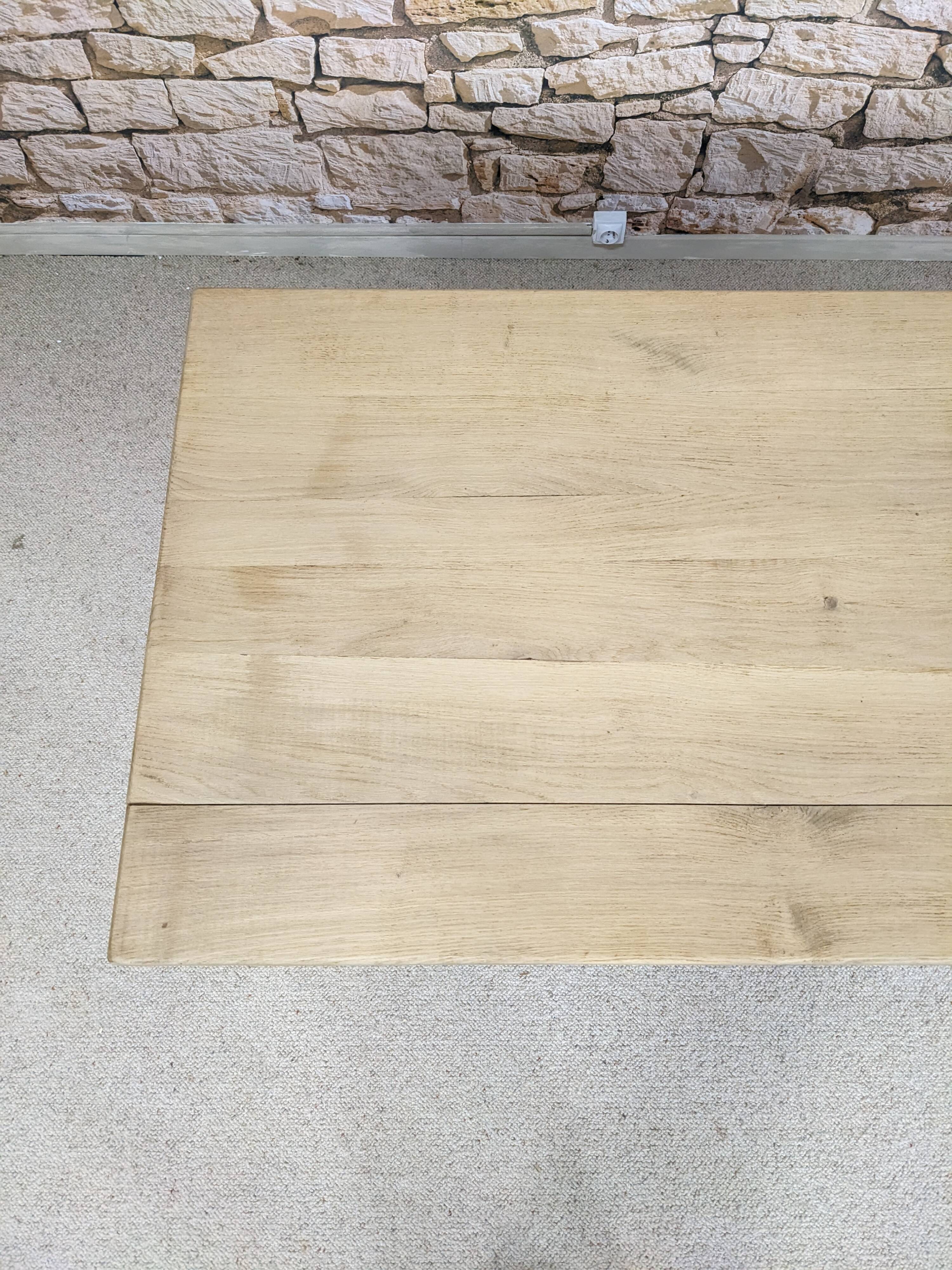 Solid oak farmhouse table