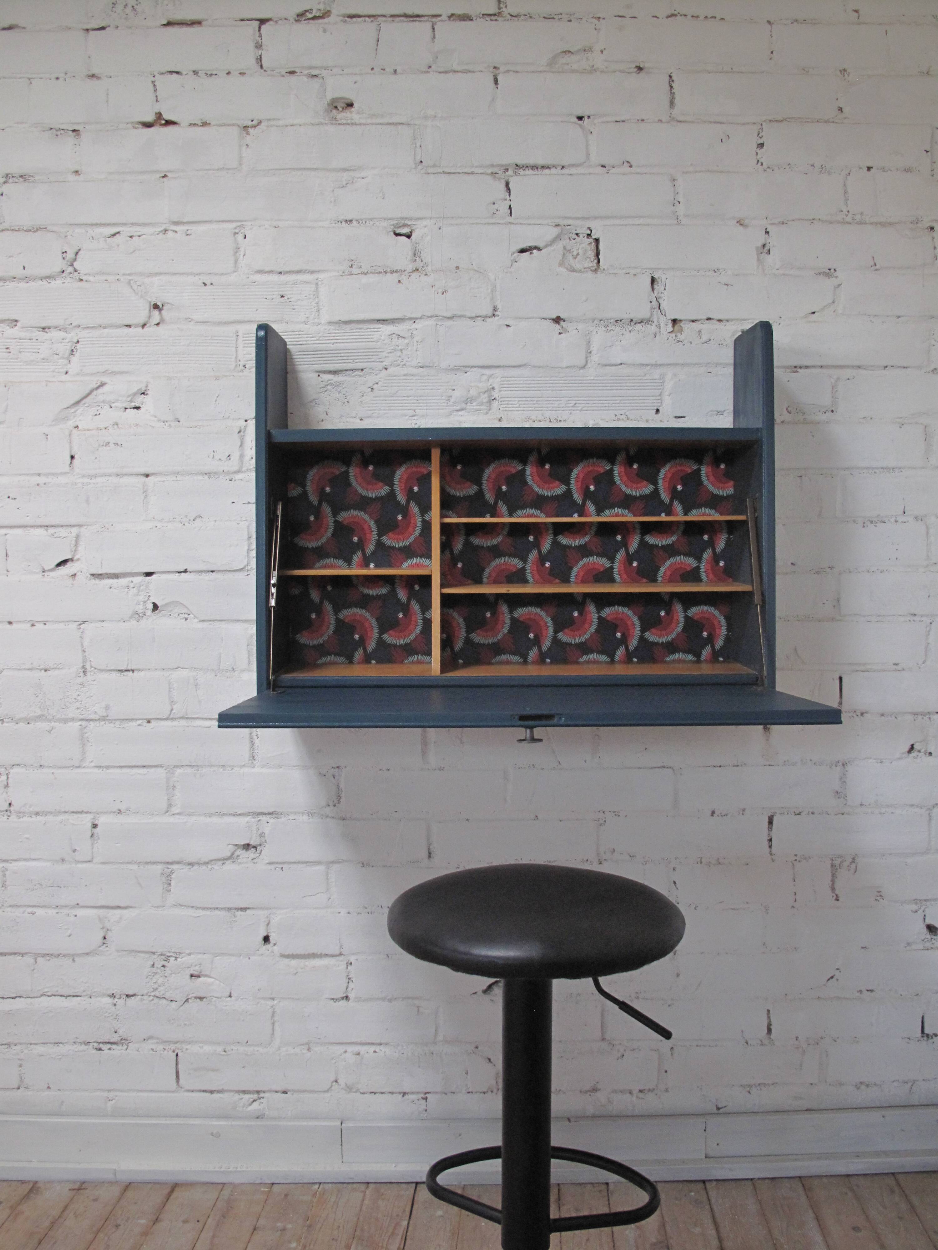 Scandinavian wall secretary stamped nordiska