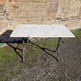 Antique bistro table with marble top