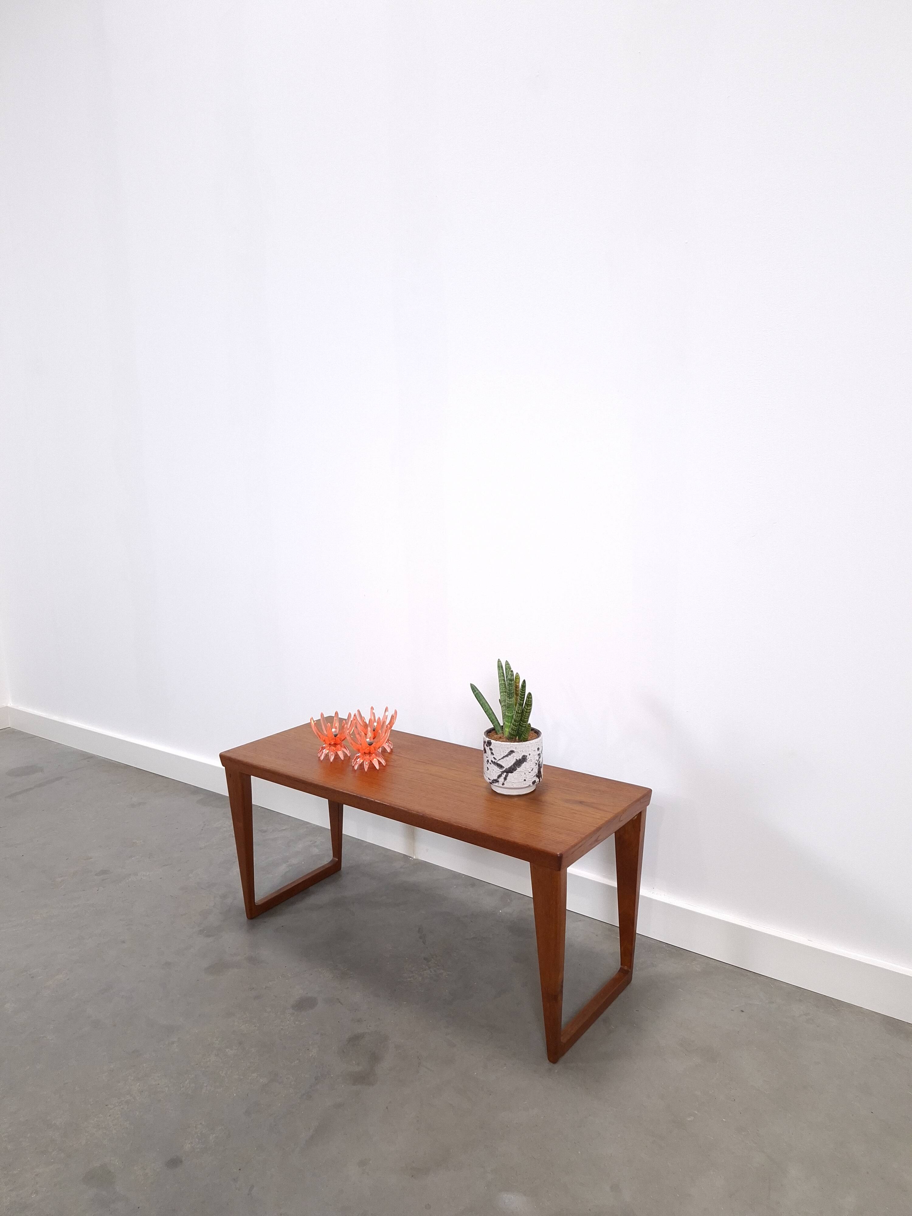 Vintage teak table Kai Kristiansen, Danish design coffee table, model 35