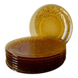 Assiettes à dessert ambrées Vereco