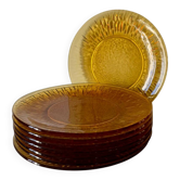 Assiettes à dessert ambrées Vereco