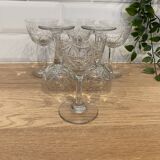 Set of 6 engraved wine glasses