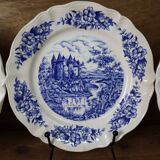 4 assiettes à dessert vintage Sarreguemines modèle Castle